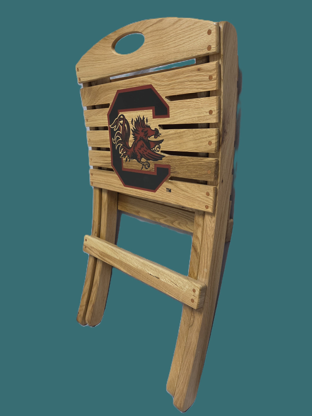 Block C Gamecock tailgate chair, folded