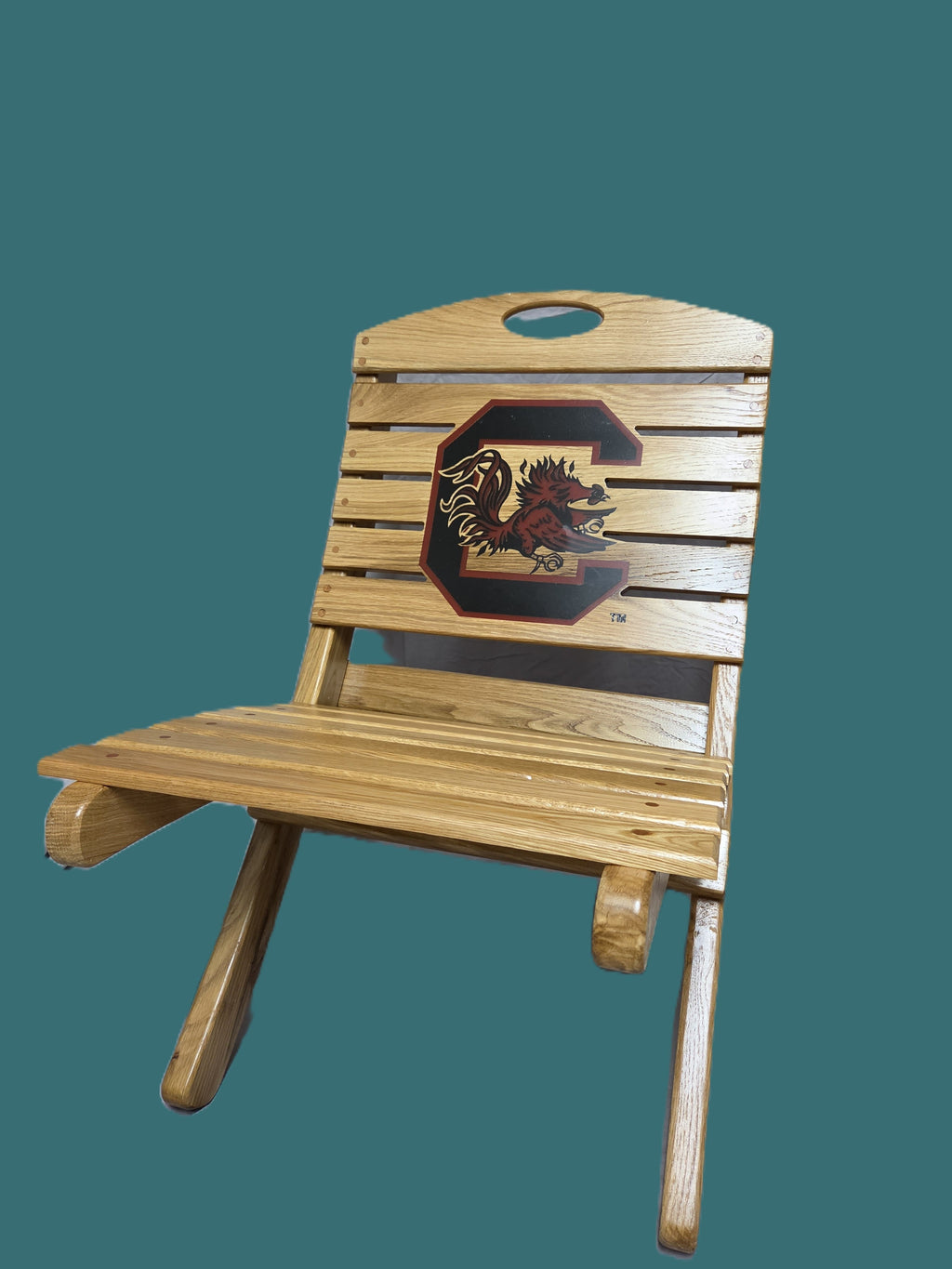 Block C Gamecock tailgate chair, front view