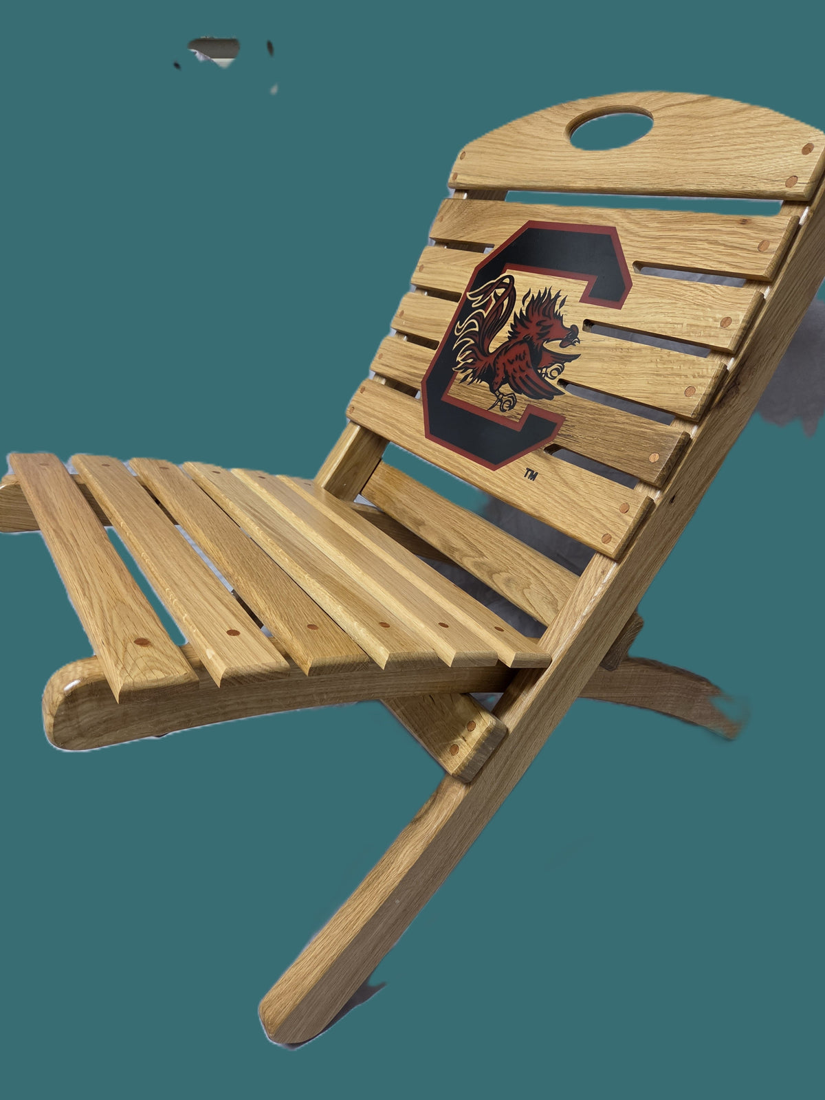 Block C Gamecock tailgate chair, open